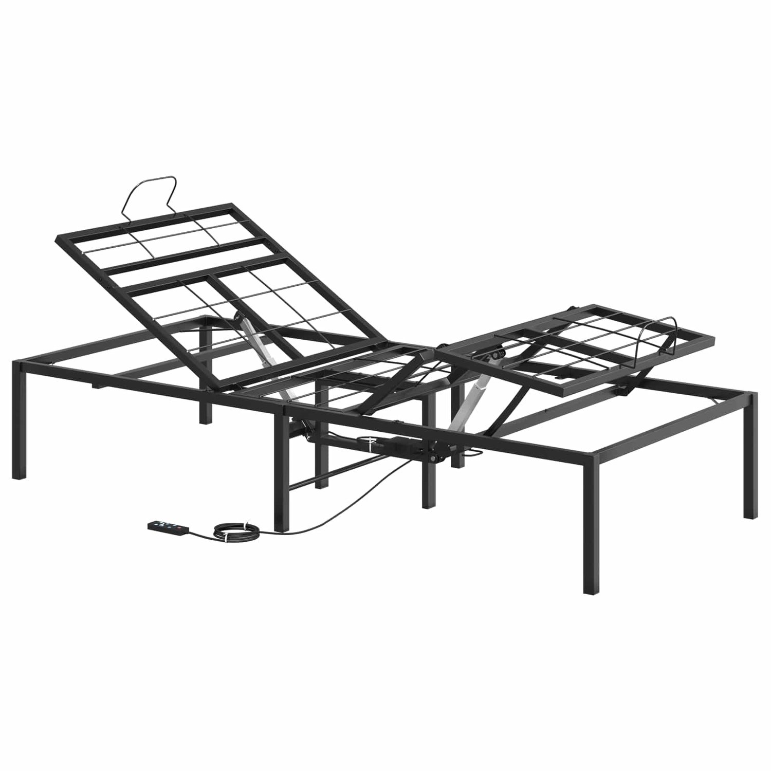 vidaXL Elektrisch - Verstelbaar - Bed - Frame - Zwart - 90 - x - 190 - x - 48 - cm - Staal