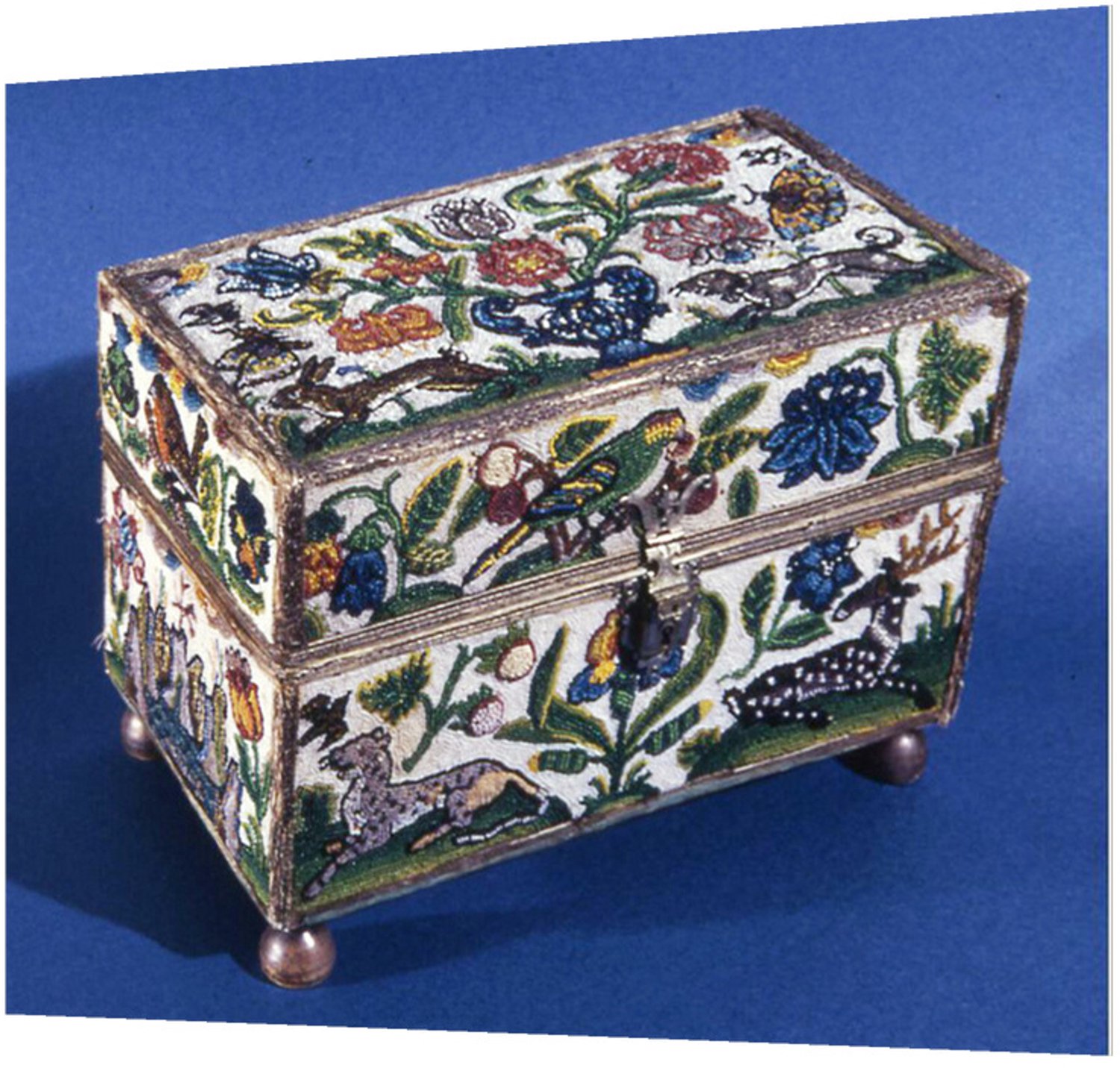 Printen.eu Poster - Cabinet or Box Depicting Animals. Insects, and Flowers - 14.2 x 11.8 cm Multicolor
