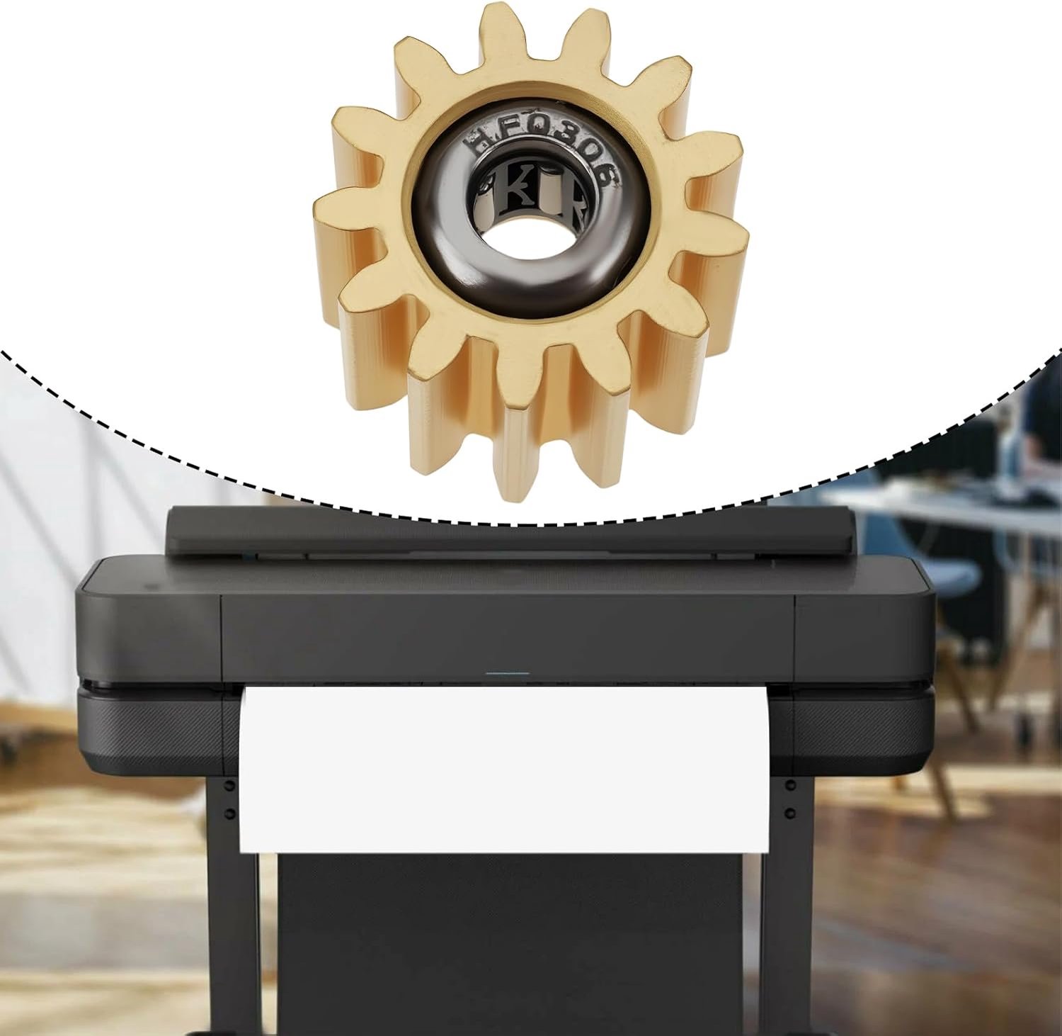 Plotterpapier Snijder CQ890-67091 - Koper Tandwielen - Duurzaam en slijtvast - Voor HP DesignJet T125 T630 - ShopVlot