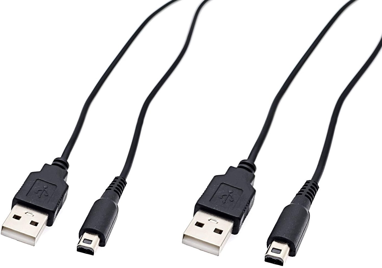 JZK 2 stuks vervangende laadkabels voor Nintendo DSI NEW 3DS 2DS XL, 1,2 m USB data-/oplaadkabel voor Nintendo 3DS
