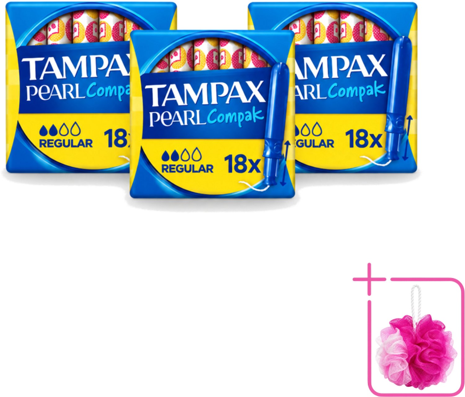 3 x Tampax Pearl Compak – Tampons – Regular - Bulkverpakking - Tampon - Menstruatie