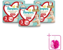 3 x Pampers – Luierbroekjes – Premium Care Pants Maat 3 – 48 Luiers - Bulkverpakking - Luier - Douchemop - Luierbroek