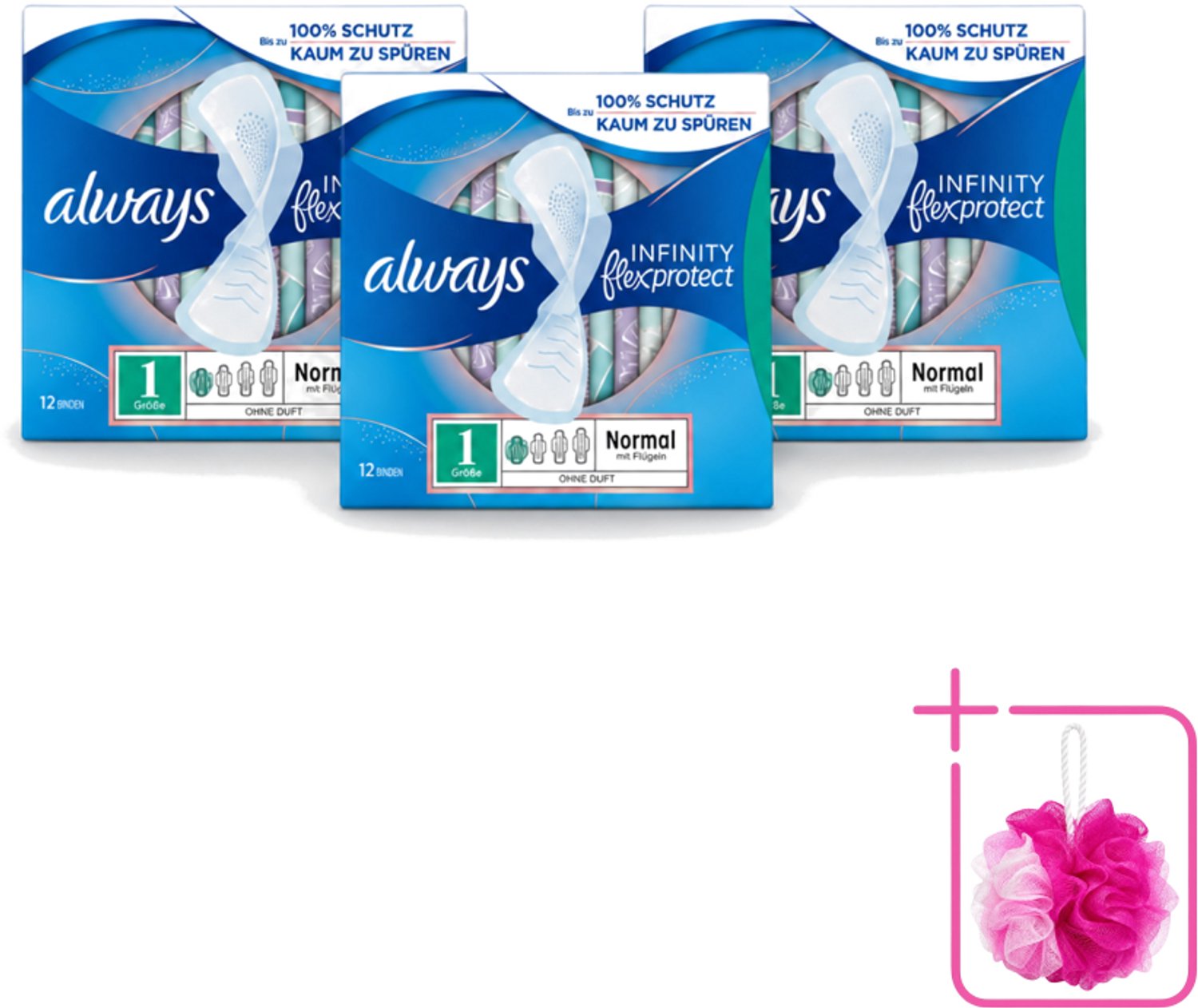 3 x Always – Maandverband – Infinity Normal - 12 Maandverbanden - Bulkverpakking - Always Infinity - FlexFoam