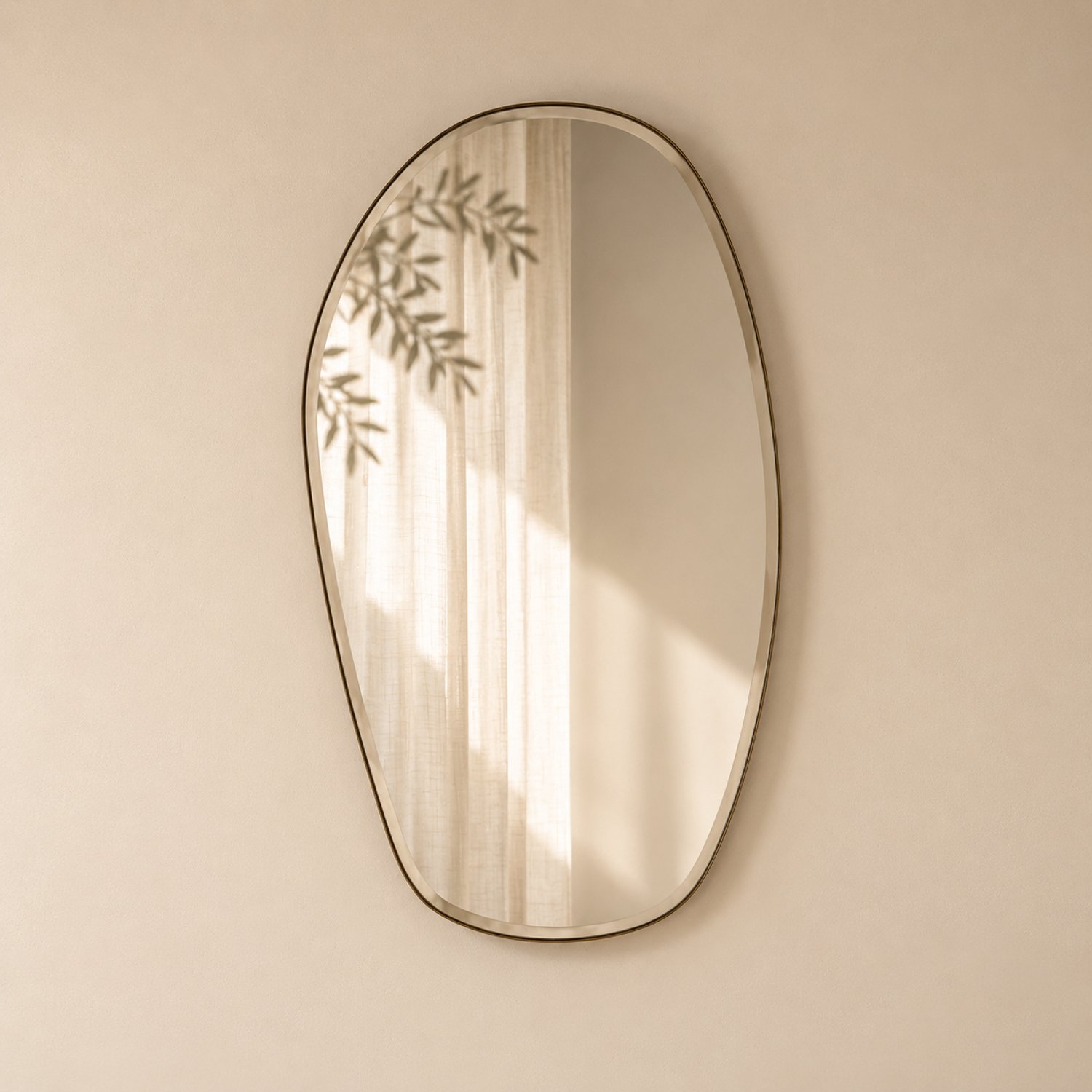 Indore Home Organische wandspiegel Rome | Zwart | 90 x 50 cm | Indore Home