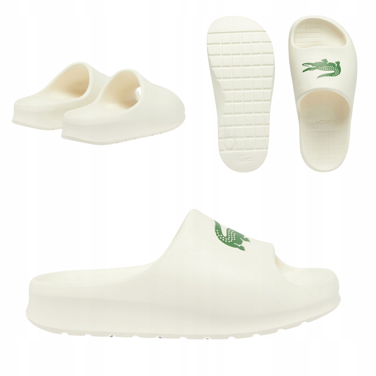 Lacoste Serve Slide 2.0 Dames Slippers Comfortabel & Licht Beige