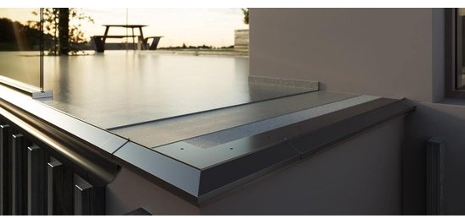 Aluminium Hoekprofiel - Balkonrand Afwerking - Terras Waterdicht Maken - 90 Graden Buitenhoek - RAL 7037 Grijs
