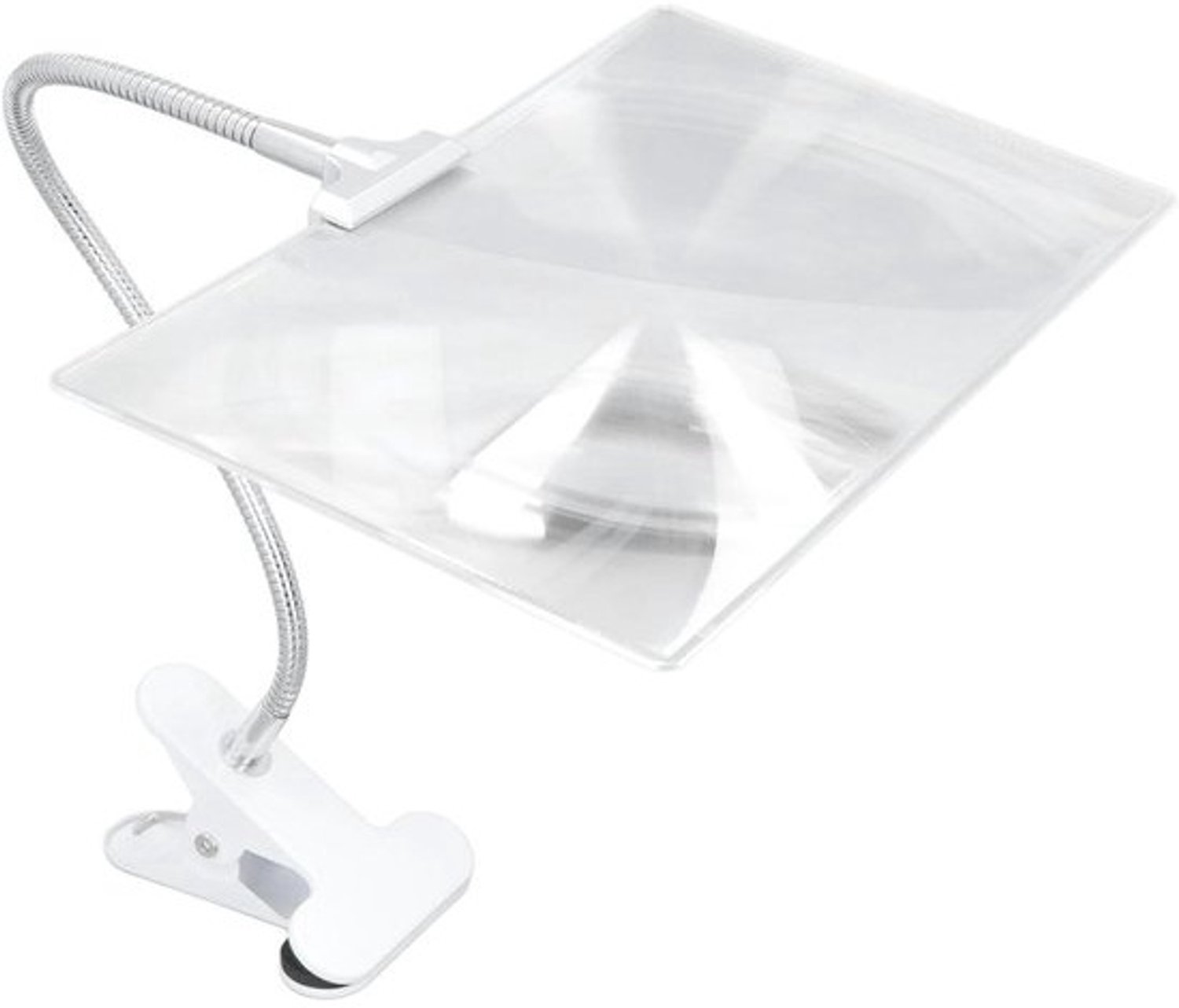 Vergrootglas met clip - Leesloep pagina - Hobby en lezen - Verstelbare zwanenhals - 4x vergroting - Zwart