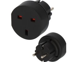 Brennenstuhl travel plug / travel adapter (travel socket outlet adapter for connecting electrical devices with British Standard plug system in countries with earthing contact plug system) black