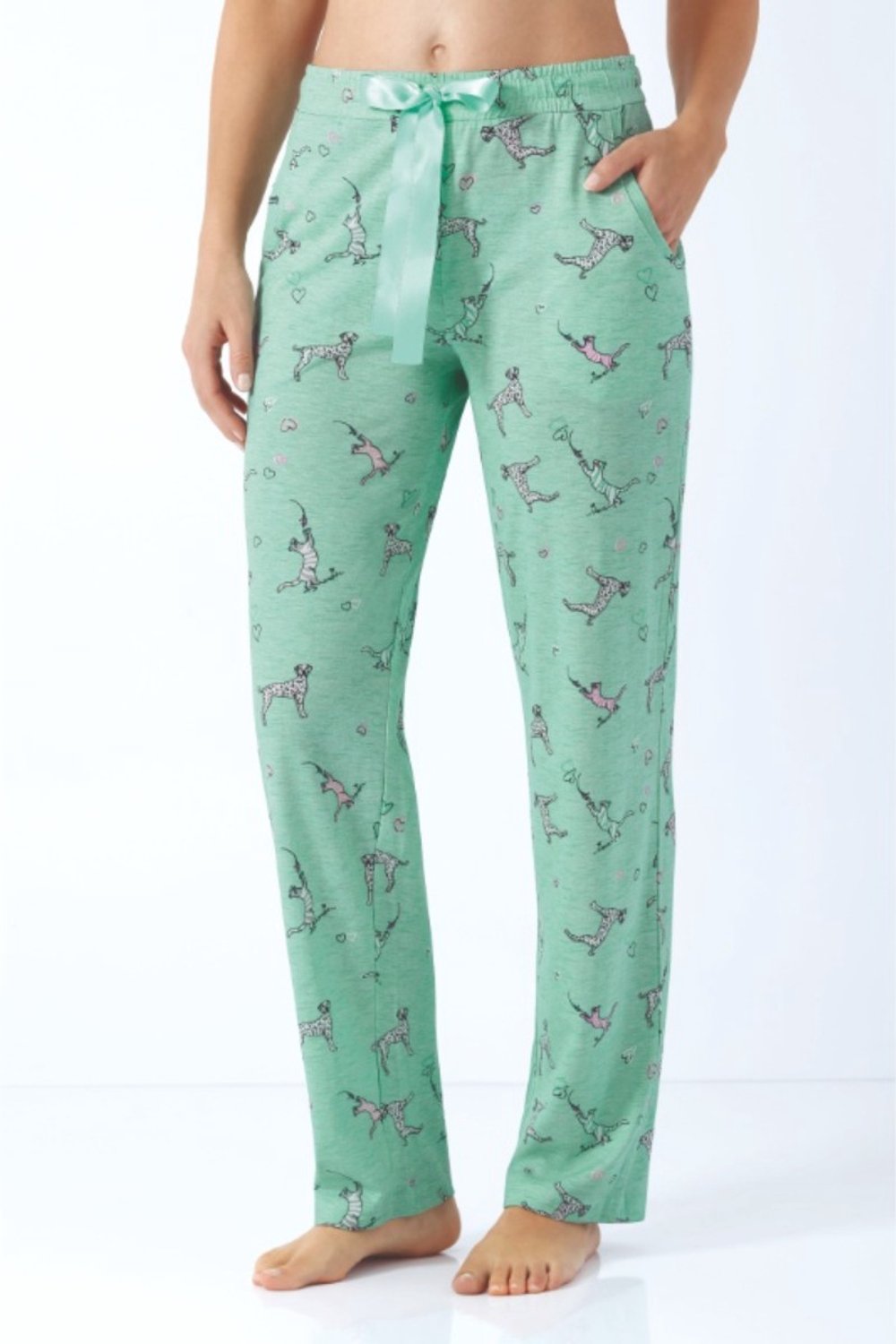 Premium dames lounge broek jade Hajo - Groen - Maat - 48/50