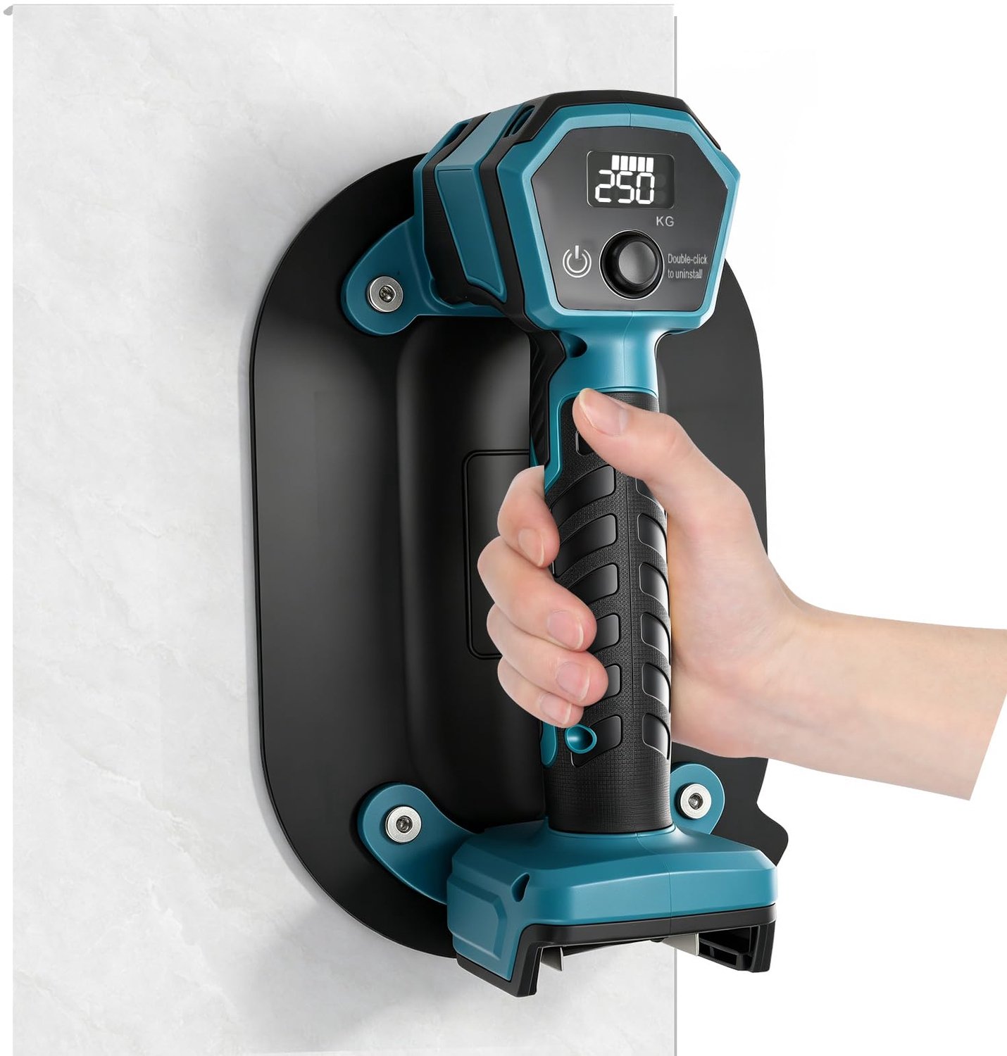 Elektrische vacuüm-zuignap, compatibel met Makita 18 V, krachtige zuignap met 250 kg draagkracht en digitaal display voor graniet, tegels en glas