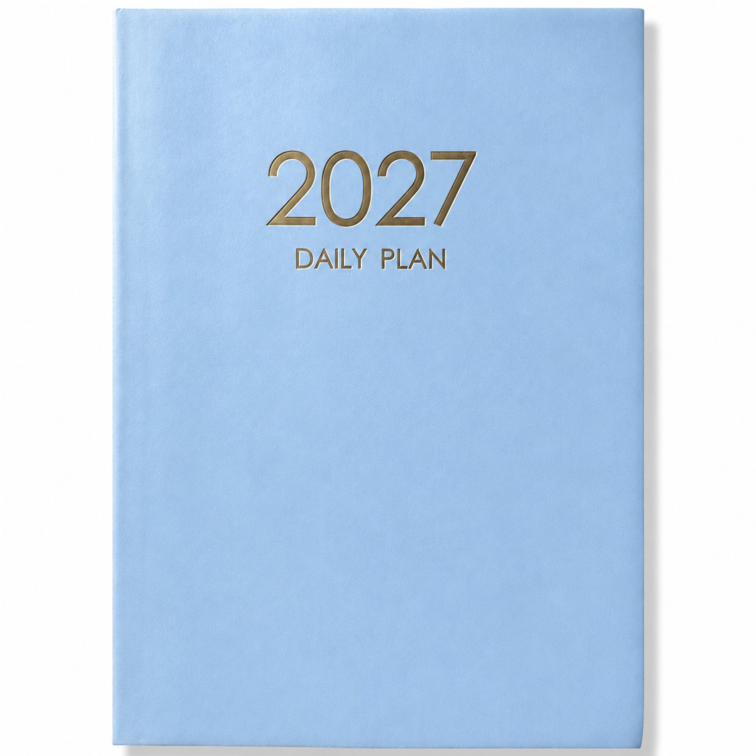 Dagagenda 2027 A4 – 1 dag per pagina – Afsprakenagenda met Flexibele Kaft – Blauw