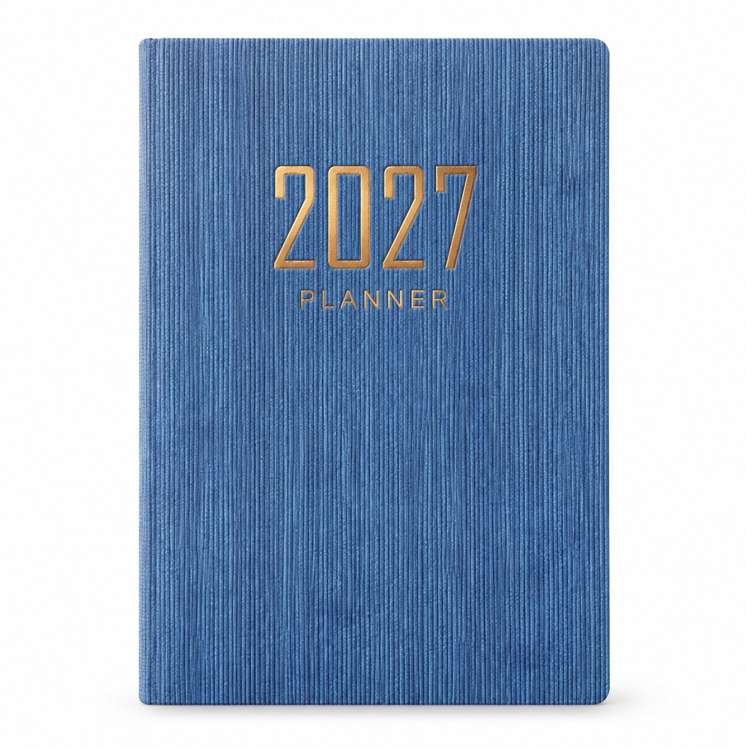 Weekagenda 2027 A5 – 1 week op 2 pagina’s – Flexibele kaft – Blauw