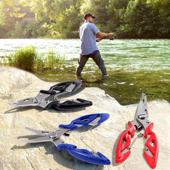 Stainless Steel Fishing Pliers, Multi-Purpose Fishing Pliers, Cord Cutter, Split Ring Opener, Fishing Tool, 3 Pieces - ShopVlot — afbeelding 4