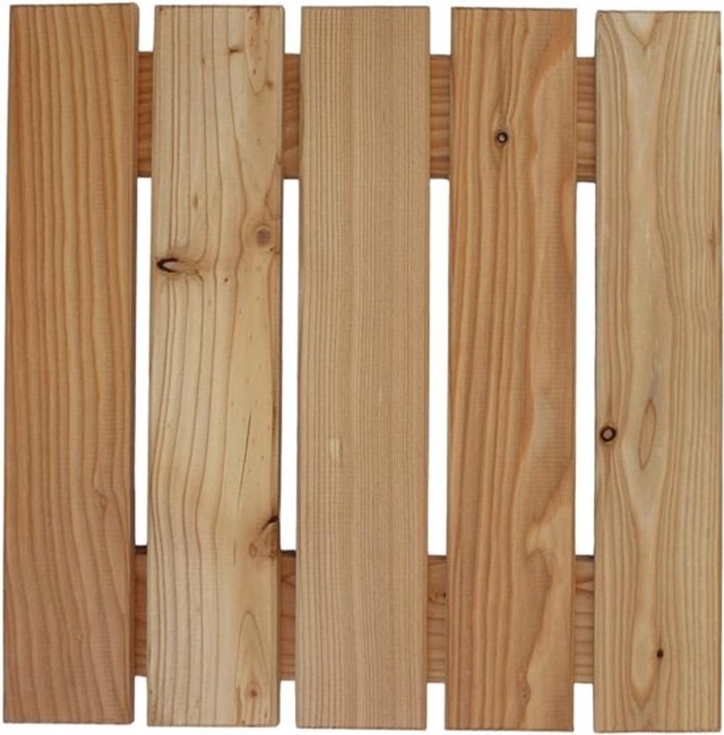 Houten Terrastegel - Larikshout Tegel - Tuin Terras - Geribbeld Oppervlak - 50 x 50 cm - Natuurlijk