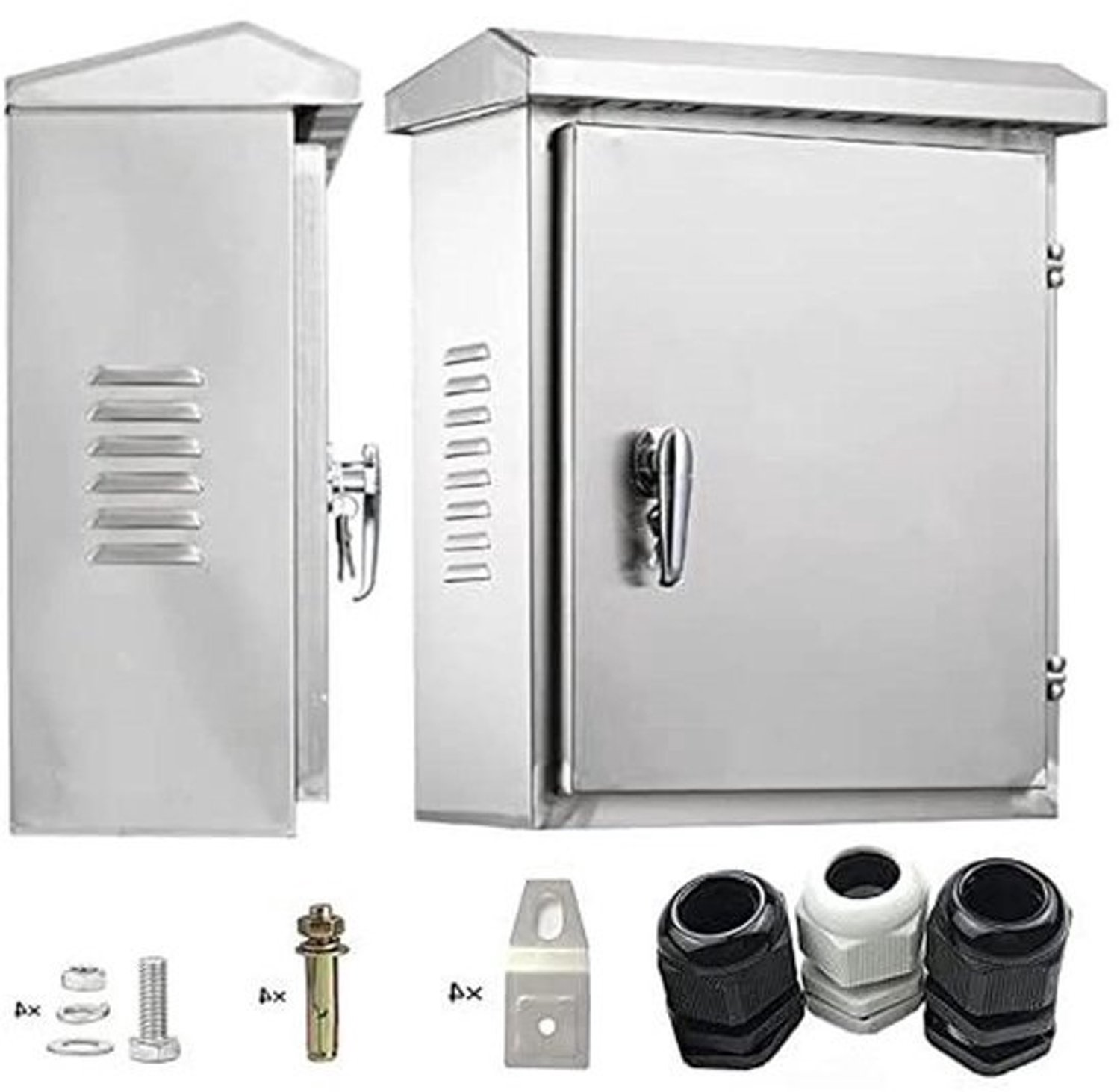 Elektrische Kabeldoos - Waterdichte Behuizing - Elektronica Beschermen - Roestvrij Staal - 600x500x180MM - Zilver