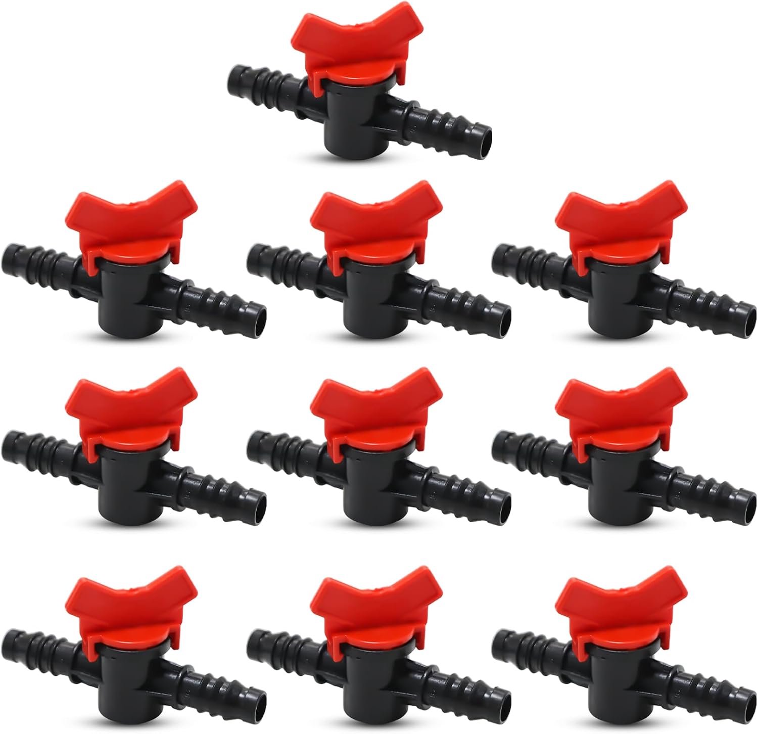 Irrigatieklep set van 10 - 16mm voor druppelirrigatie - eenvoudig te installeren - waterbesparing voor tuin en gazon - ShopVlot