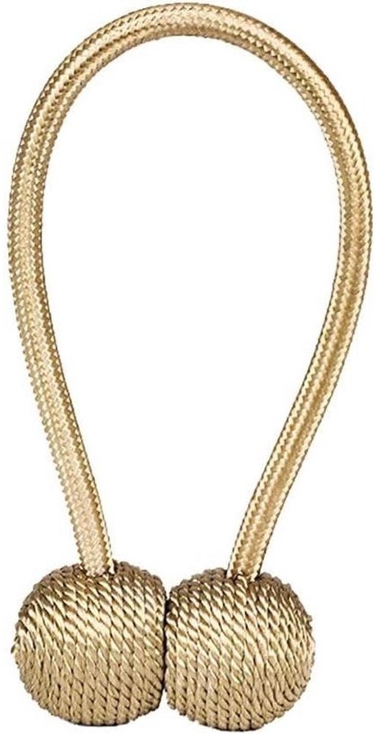 Gordijn Tiebacks - Houders Touw - Raamdecoratie - Sterke Magneten - 2 Stuks - Goud