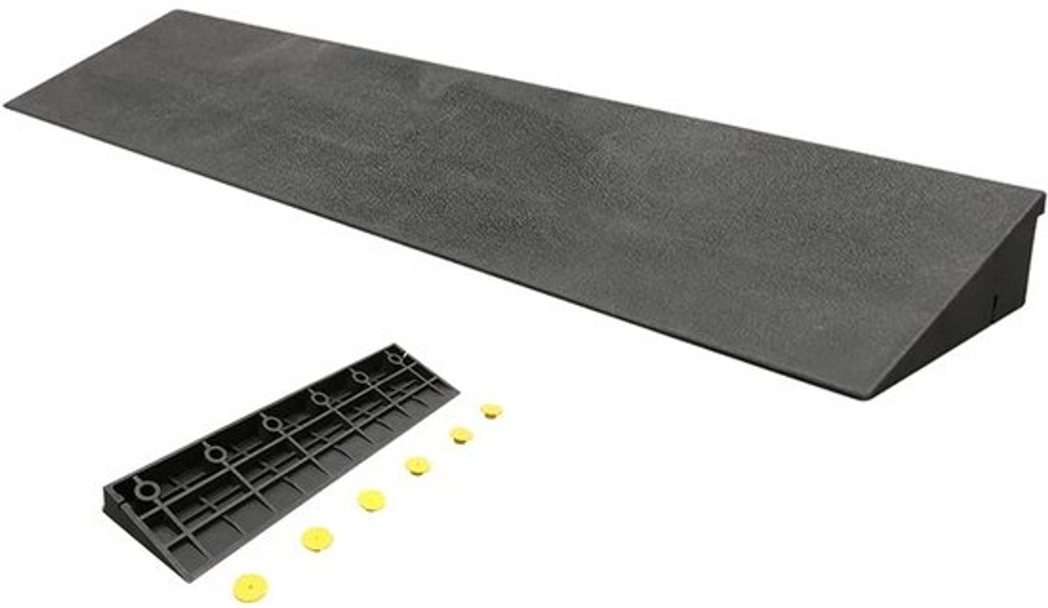 Rubber Drempel Hulp - Oprijplaat Rolstoel - Drempels Overbruggen - Anti-slip Structuur - 50x12x4cm - Zwart