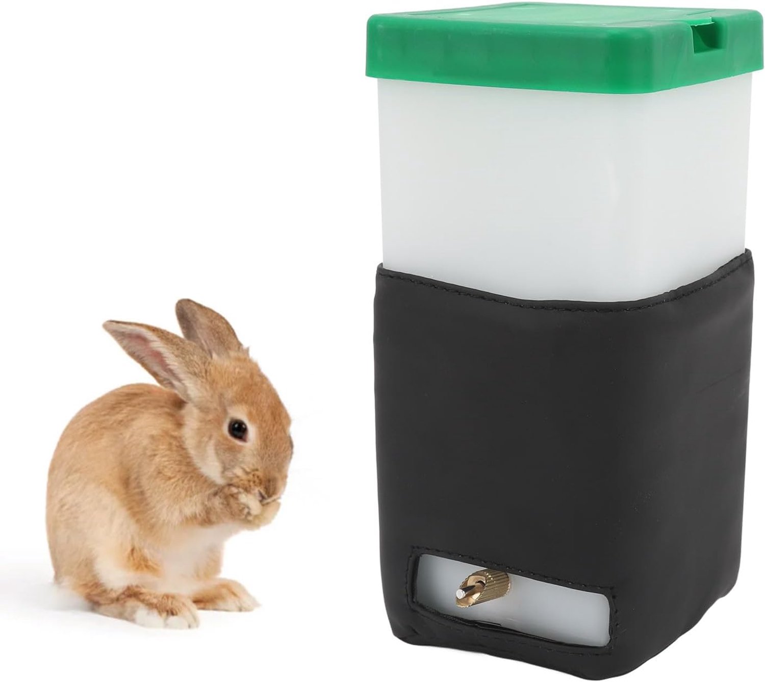 Verwarmde drinkfles voor kleine dieren - 1 liter - constante watertemperatuur - ideaal voor konijnen en hamsters - ShopVlot