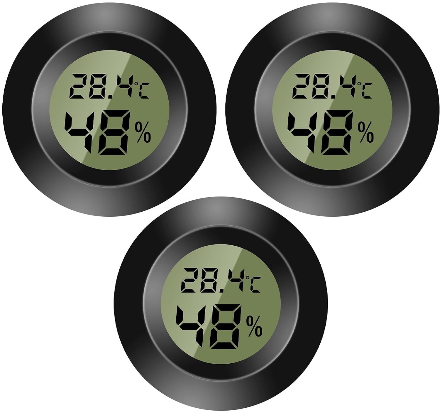 Mini Digitale Binnenthermometer - Wit - 44 x 44 x 15 mm - Hoge Nauwkeurigheid Sensor - Voor Gezondheid Monitoring