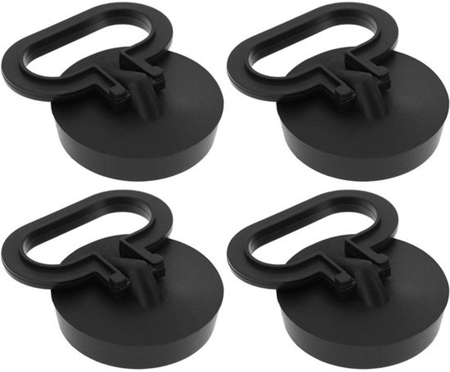 Gootsteen Pluggen - Afvoer Stopper - Water Dicht Maken - Met Handvat - 37mm Diameter - Zwart
