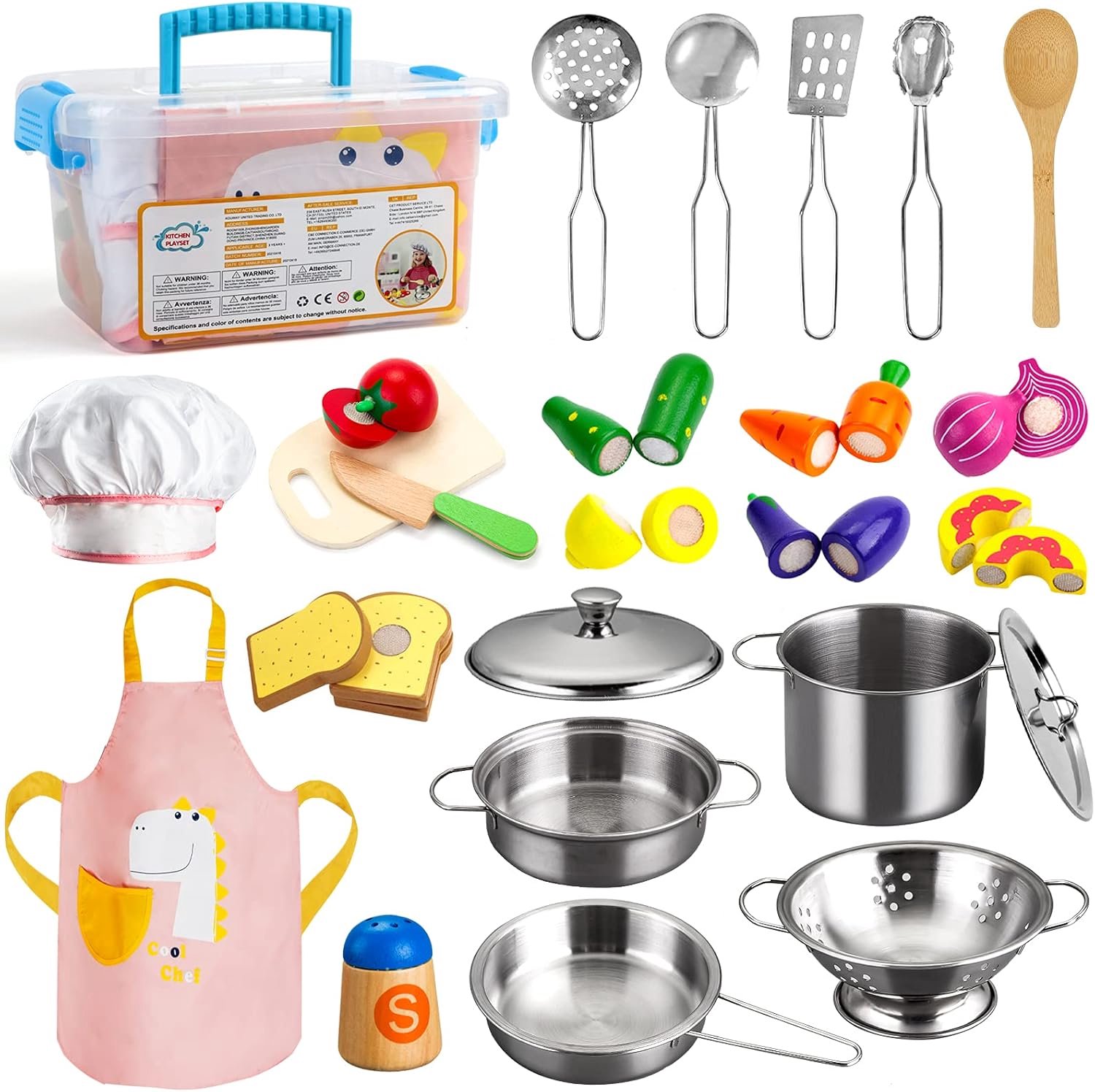 QEVA Kinderkeuken Speelgoed - Speelkeuken - Kinderkeuken - Roze - 26cm x 23cm x 14cm