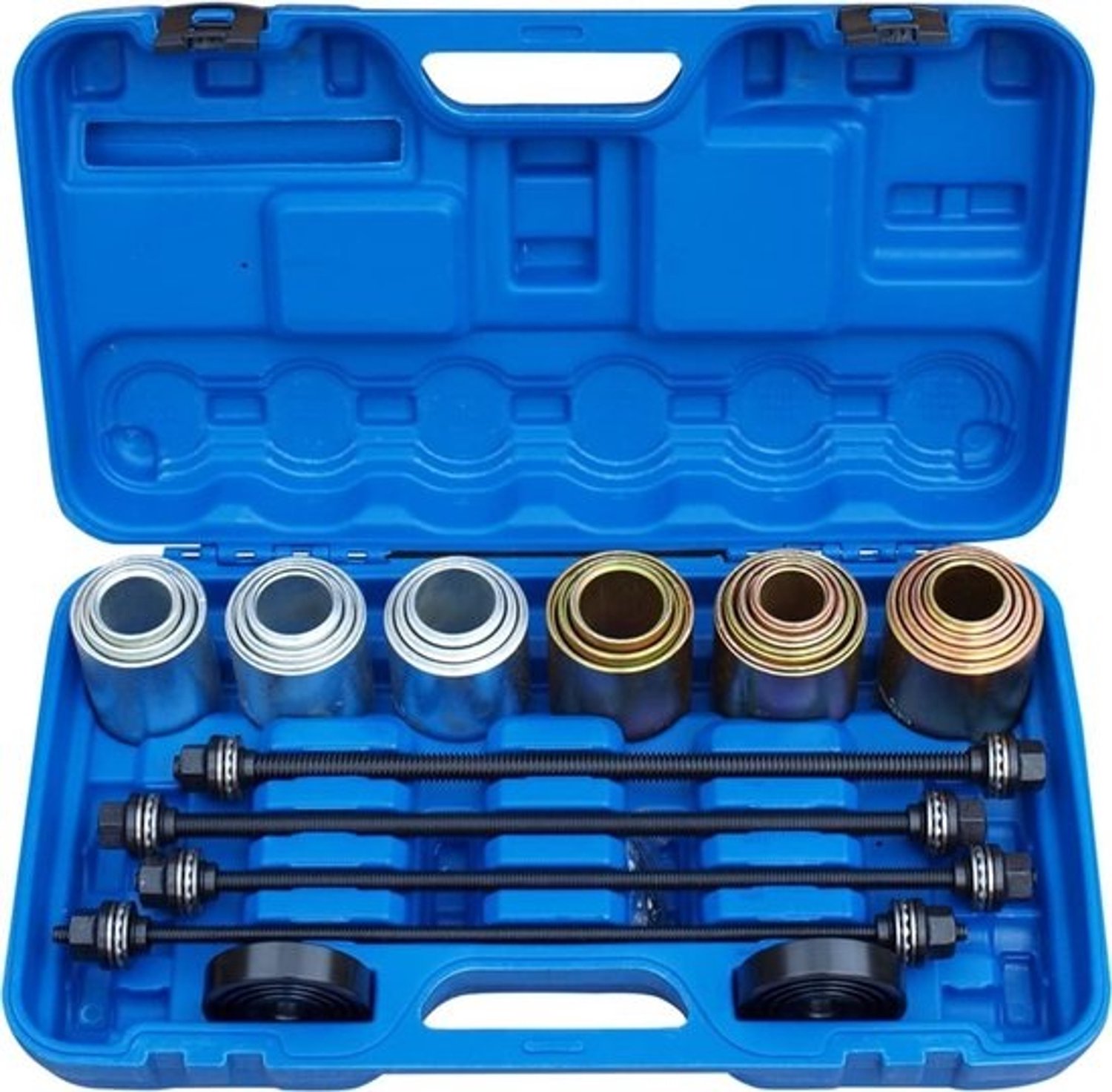 Universele Pers Tool - Schroefpers Set - Lagers Monteren - 34-82 mm Bereik - 20 Pers Hulzen - Blauw