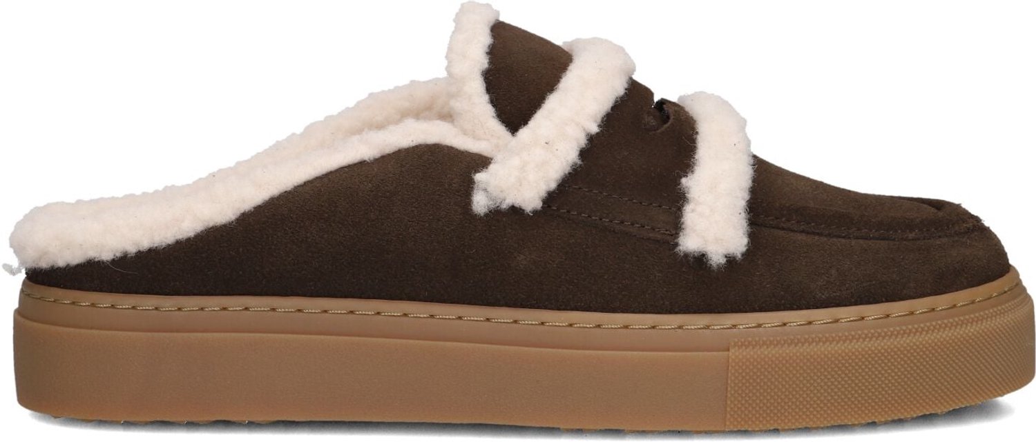 Inuikii Mule Wool Instappers - Dames - Bruin - Maat 42