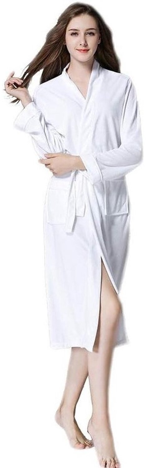 Wafel Badjas - Unisex Kimono Robe - Ontspanning Thuis - Lichtgewicht Kimono Stijl - One Size - Wit