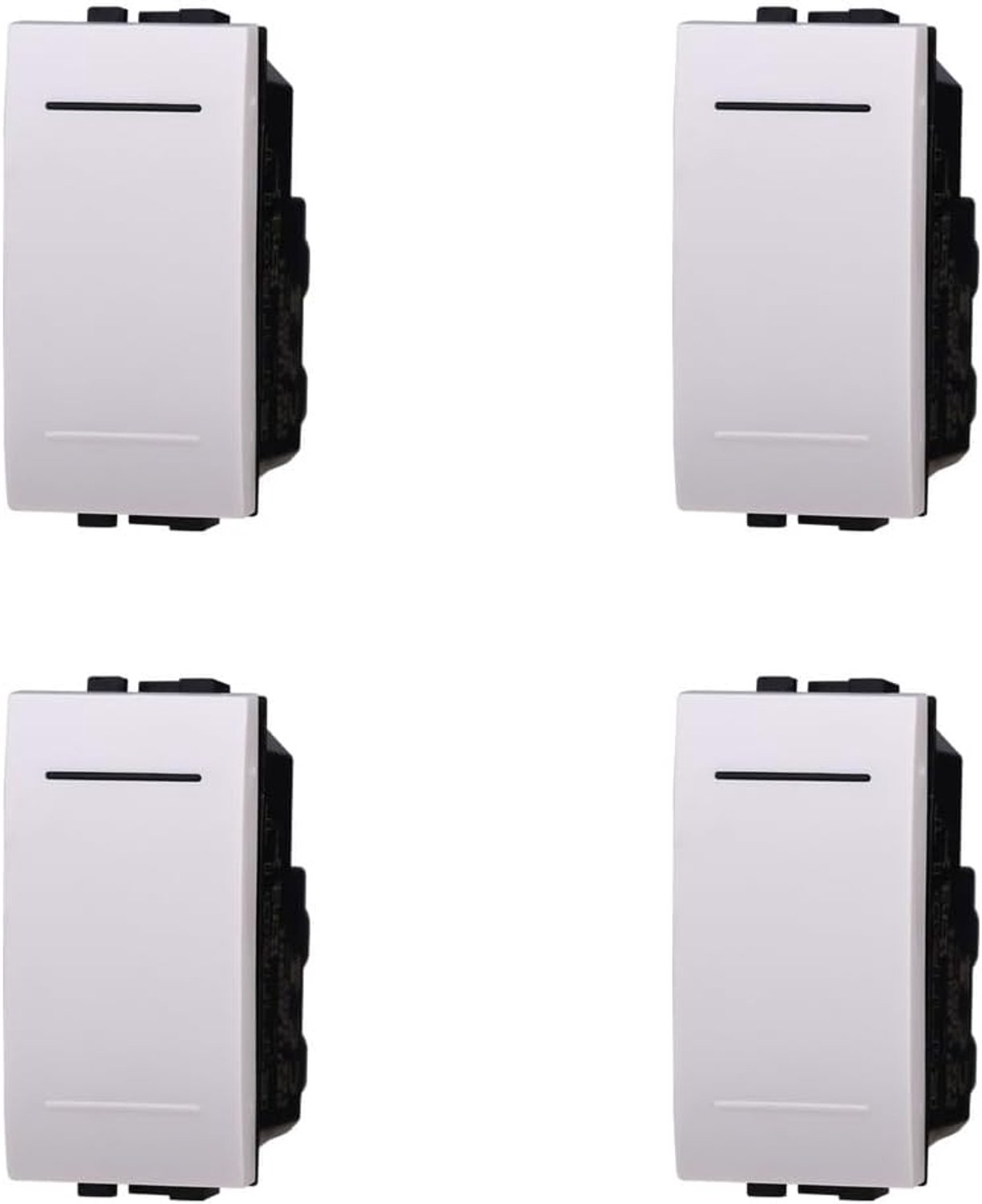 Modulaire schakelaar 16 A - Set van 4 - Wit - Perfecte integratie in BTicino Living Light - ShopVlot