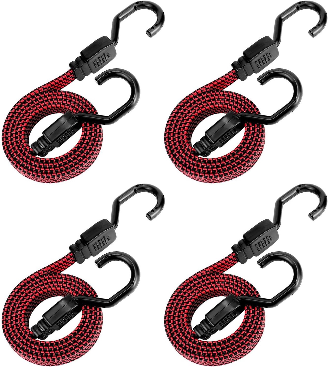 Spanrubbers met Haken - Willekeurige Kleur - 110 cm - Extra Sterke Rubber Bungee Koorden - Voor Vastzetten van Lading