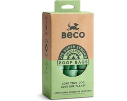 Beco Pets Duurzame Hondenpoepzakjes - Groot & Sterk - 270 stuks (18 x 15)