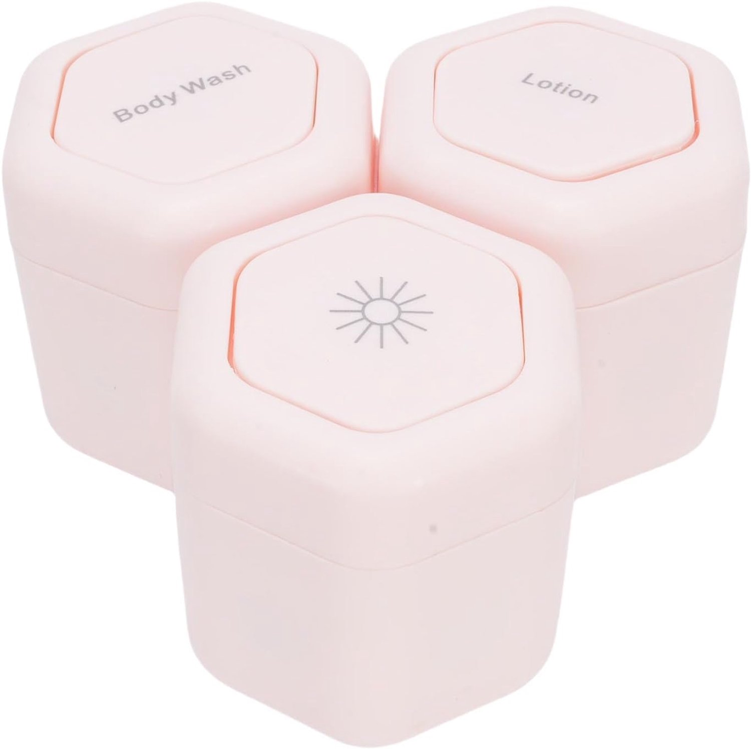 Reisflesjes 3 Stuks - Roze Magnetische Lekvrije Opbercontainers - Herbruikbare Gym Essentiële Flessen - ShopVlot