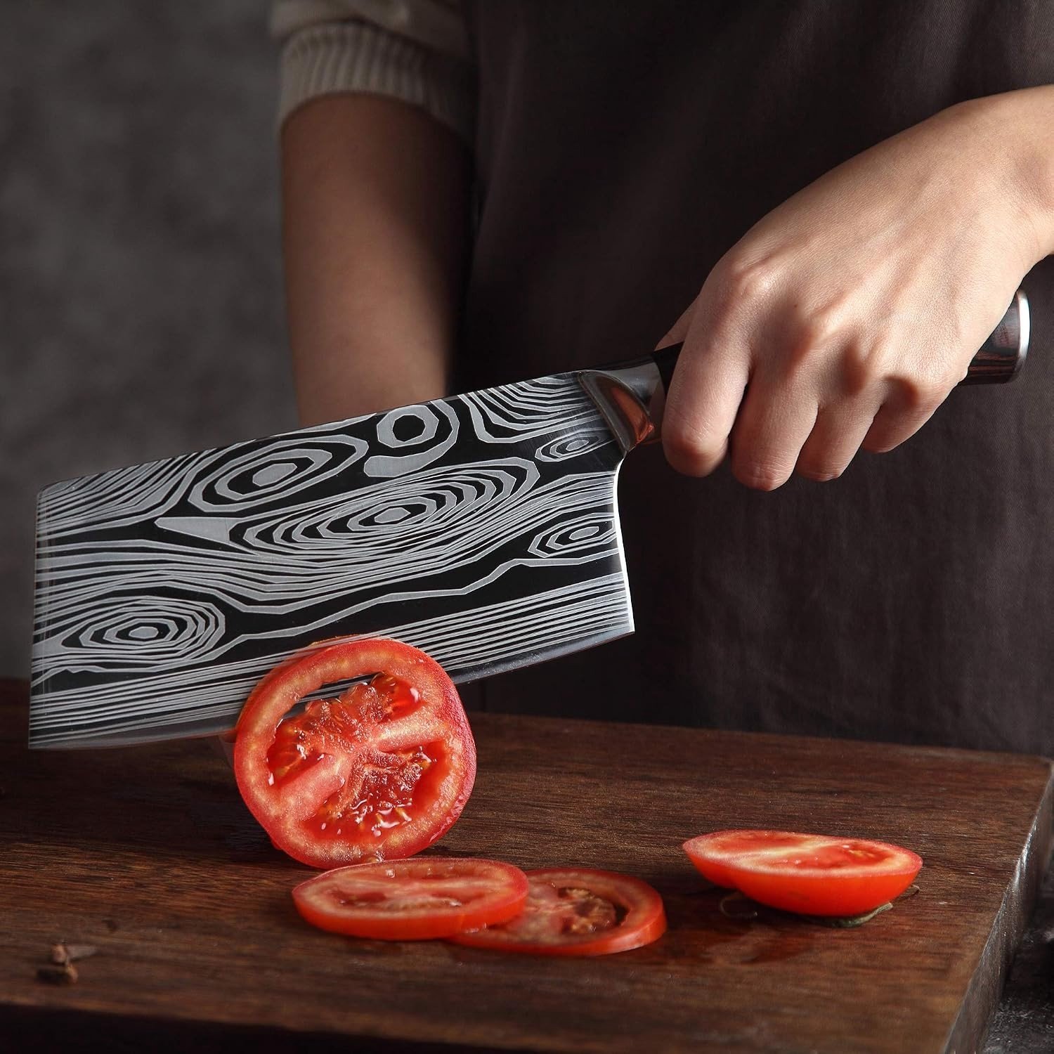 Koksmes - Roestvrij Staal - 7 inch - Pakkawood Handvat - Voor Keuken en Restaurant