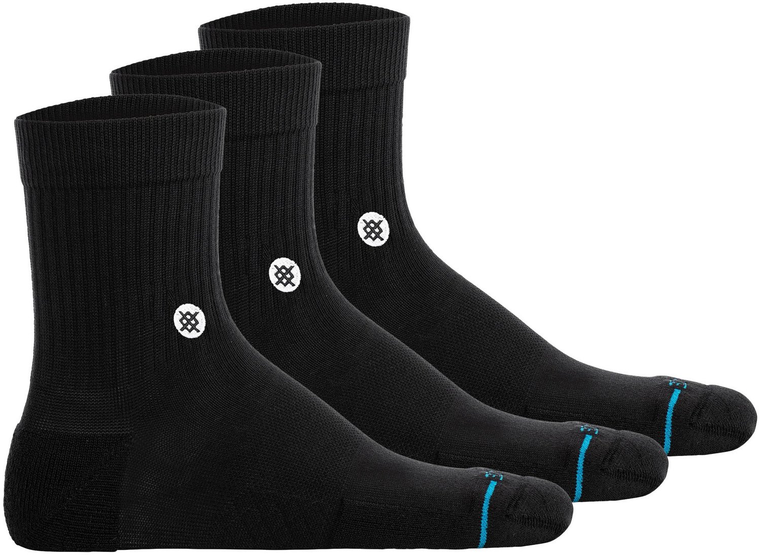 Stance unisex casual icon quarter 3P zwart