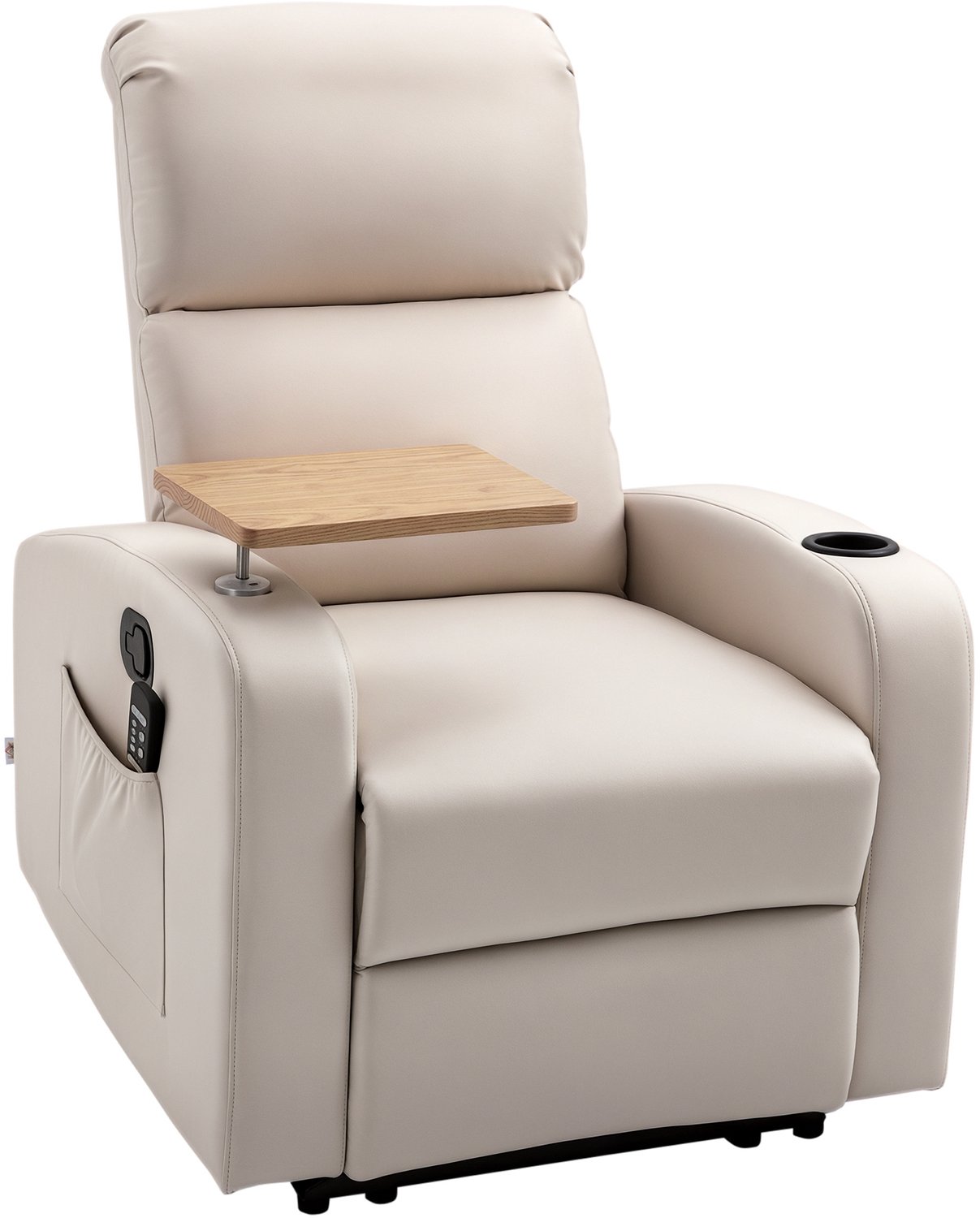 HOMCOM Massage Relaxbank - Microvezelstof - 77x93x105cm - Beige