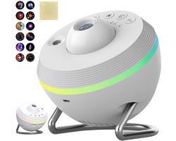13-in-1 Sterrenhemelprojector - LED-projector - Sterrenhemel met melkwegstelsel - Sfeerverlichting voor de slaapkamer - Met meteooreffect - High-definition projectie - Planetarium - 360° draaibaar - 13 projectiepanelen - Wit