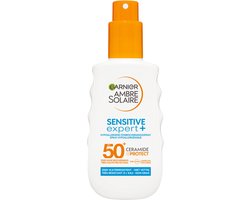 Garnier Ambre Solaire Sensitive Expert+ Hypoallergene Zonnebrand Spray SPF50+ - voor de Gevoelige Huid met Ceramide Protect - 150 ML