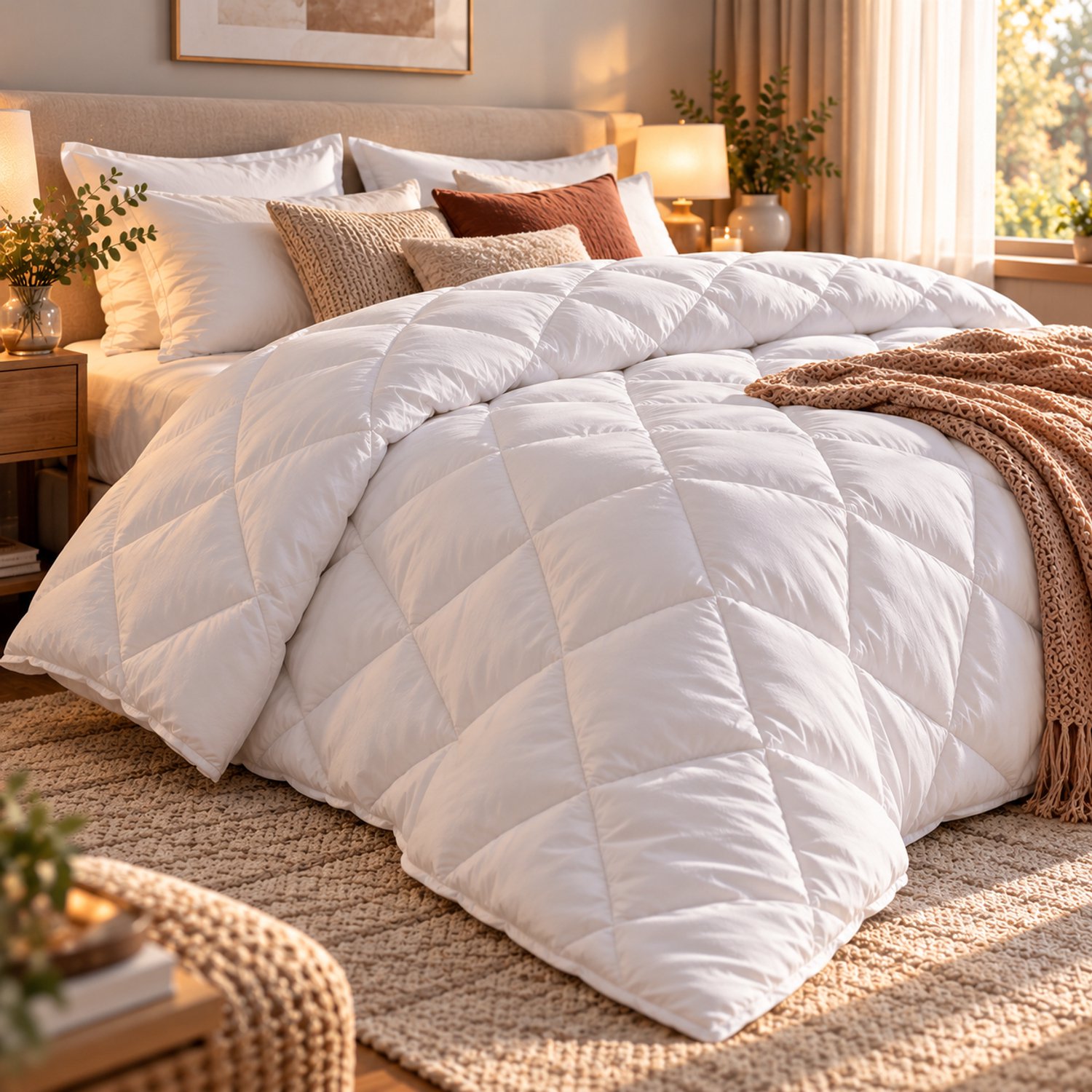 Komfortec Dekbed 155x220 cm - 4 seizoenen Dekbed – 30 dagen Proefslapen - Anti Allergie Dekbed - Microvezel Dekbed – Zacht en Ademend – Wit