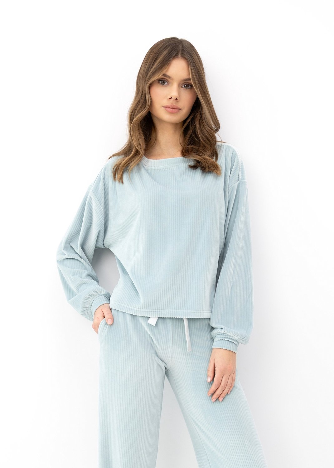 S& Sensis Sensis Velours Fleece Huispak Cosima Dames 42 / Lichtblauw
