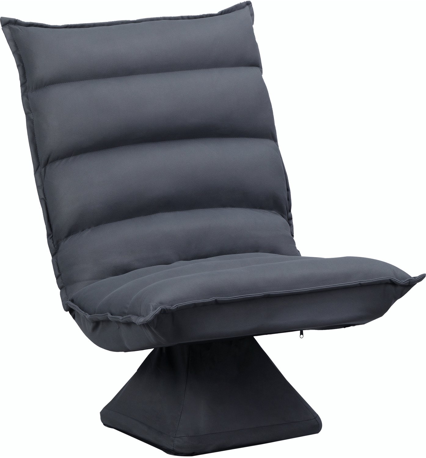 Homona Draaifauteuil - 360° draaibaar - Met verstelbare rugleuning - Microvezel bekleding - 62 x 70 x 95 cm - Donkergrijs