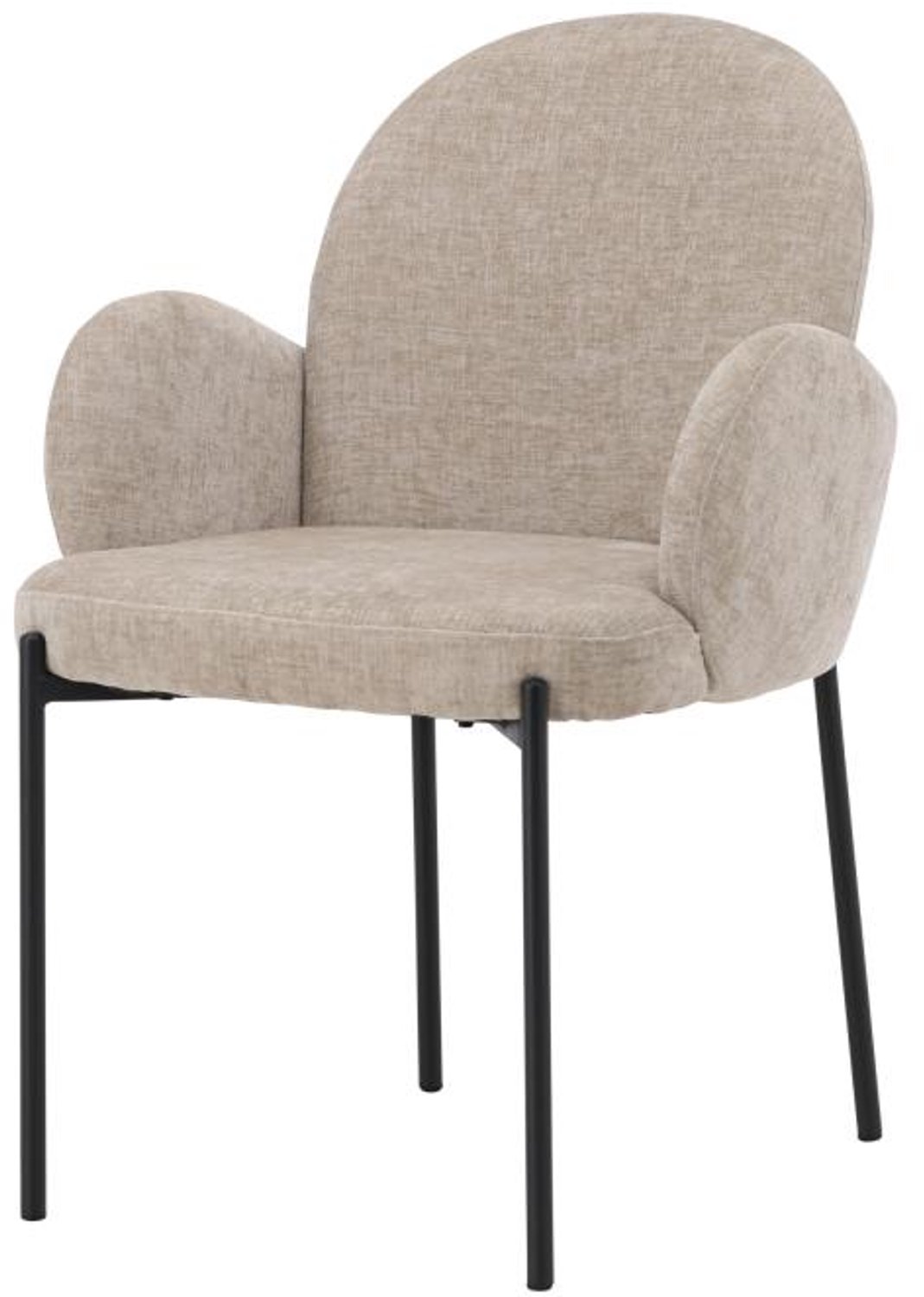 Svea Pavel eetkamerstoel - linnenlook - beige