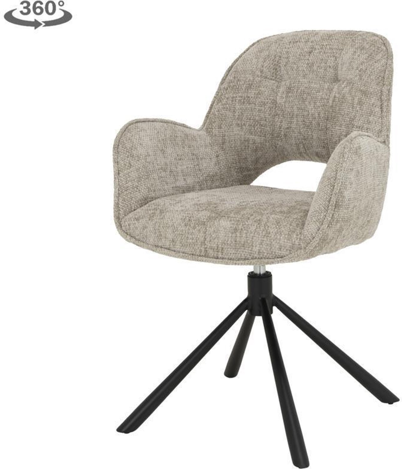 Tower Living Isola draaibare armstoel - beige
