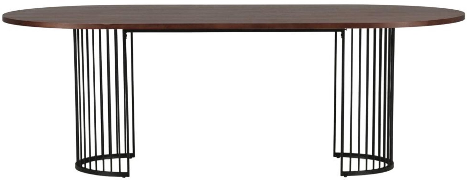 Svea Zaru deens ovale eettafel - 220 x 110 cm - walnoot Donkerbruin