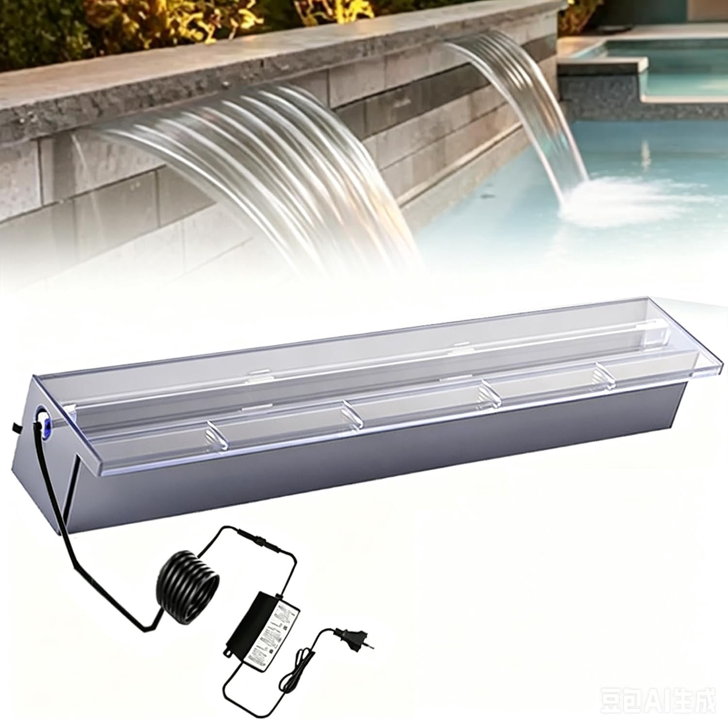 Watervalset 30 cm - acryl - bestuurbaar via app - ideaal voor tuinen - ShopVlot