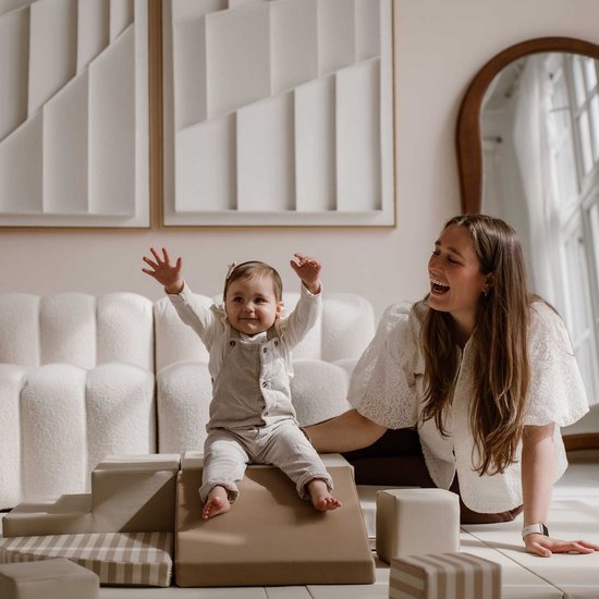 HENVAE® Baby Foam Blokken 5-delige Speelset - Glijbaan - Baby - Baby Speelgoed 6 maanden - Zachte blokken Baby - Montessori Speelgoed - Speelgoed 1 jaar - Educatief Speelgoed - Stapelblokken - Sensorisch Speelgoed - Speelblokken - Klimblokken Baby van Merkloos — afbeelding 2