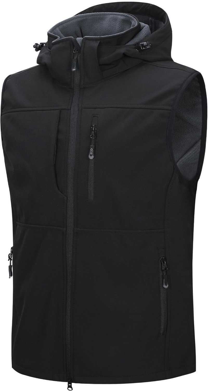 Heren Bodywarmer Waterdichte Softshell Jas Mouwloos Warme Outdoorjas Voor Wandelen en Buitenactiviteiten Standard