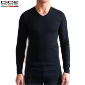 DICE Longsleeve V-hals shirt zwart maat XL