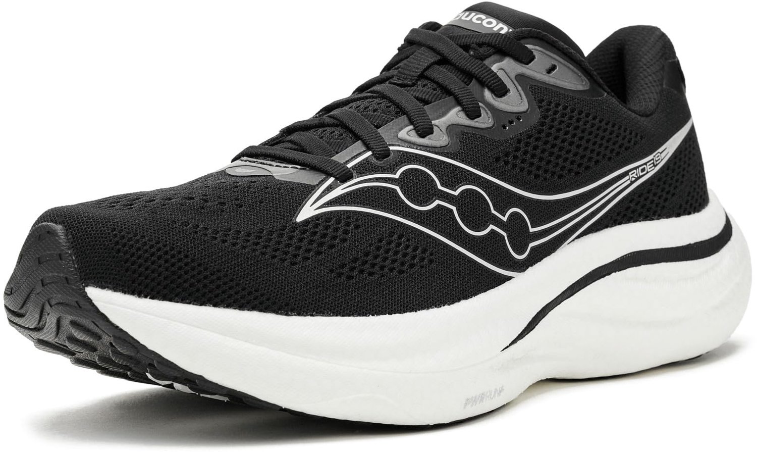 Saucony Ride 19 Hardloopschoenen Dames 38.5 EU Zwart