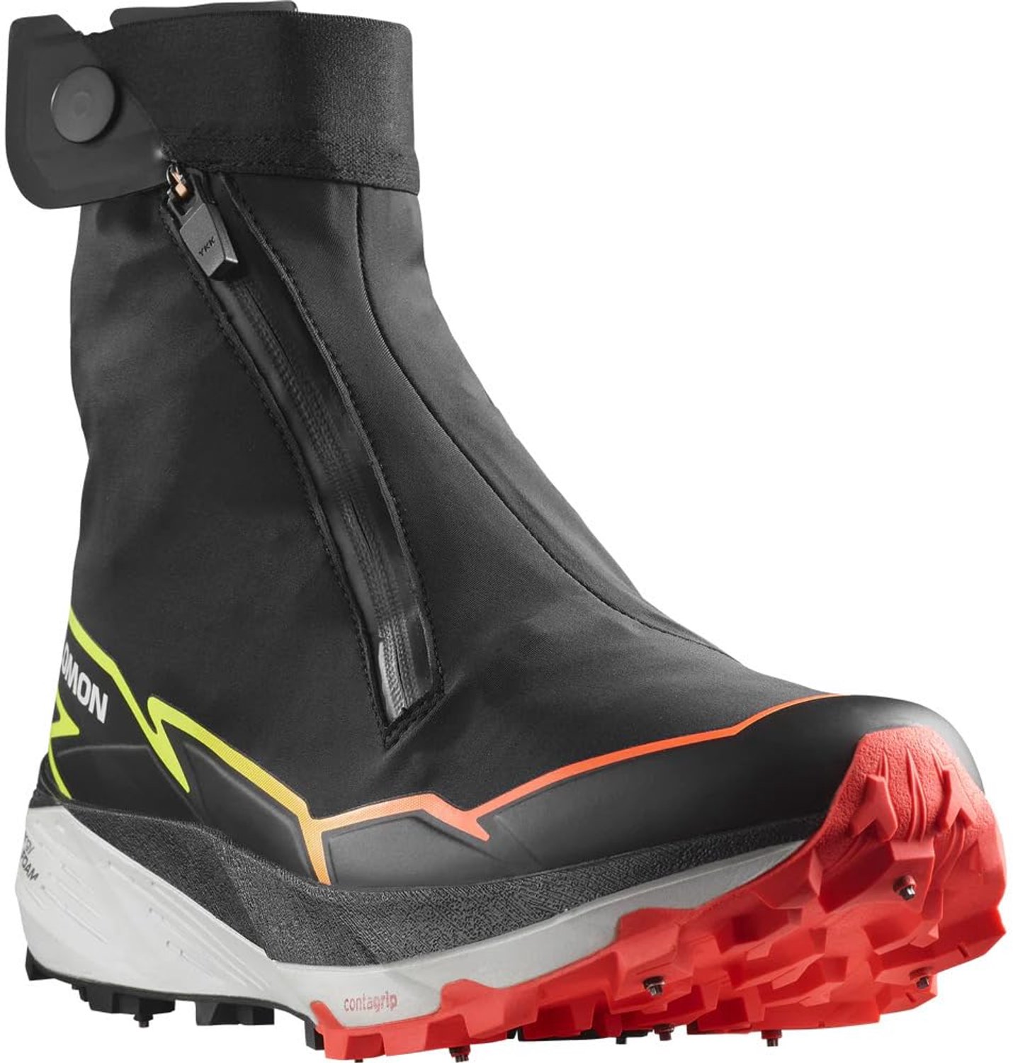 Salomon Winter Cross Spike Hardloopschoen Vurig Veiligheidsgeel 44 Koraal